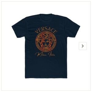 Versace "Milano , Italia" Fitted Designer Tee. Various Colos